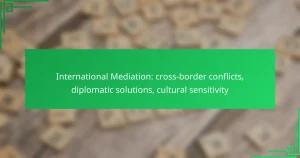 International Mediation: cross-border conflicts, diplomatic solutions, cultural sensitivity